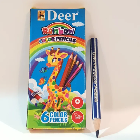 Deer Rainbow Color Pencil Half