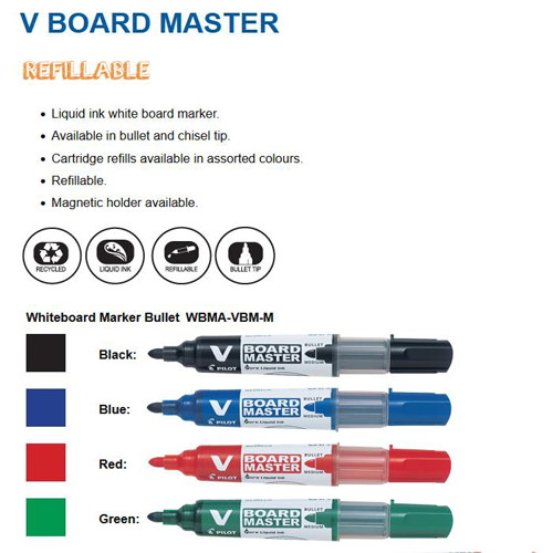 Pilot V Board Master Whiteboard Round Marker
